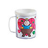 Color Your Own Jesus Warms the Heart Plastic Mugs - 12 Pc. Image 1