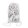 Color Your Own Medium Butterfly Canvas Drawstring Bags - 12 Pc. Image 1