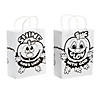 Color Your Own Medium Christian Pumpkin Gift Bags - 12 Pc. Image 1