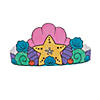 Color Your Own Mermaid Crowns - 12 Pc. Image 1