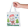 Color Your Own Mini Christmas Tote Bags - 12 Pc. Image 2