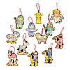 Color Your Own Nativity Character Christmas Ornaments - 12 Pc. Image 1