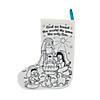 Color Your Own Nativity Christmas Stockings - 12 Pc. Image 1