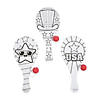 Color Your Own Patriotic Paddleball Games - 12 Pc. Image 1