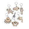 Color Your Own Sea Life Keychains - 12 Pc. Image 1