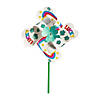 Color Your Own Shamrock Pinwheels - 12 Pc. Image 1