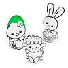 Color Your Own Spring Animals Easter Egg Holders - 24 Pc. Image 1