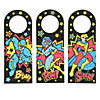 Color Your Own Superhero Doorknob Hangers - 24 Pc. Image 1