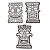 Color Your Own Tiki Masks - 12 Pc. Image 1
