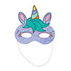 Color Your Own Unicorn Masks - 12 Pc. Image 1