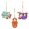 Color Your Own Valentine Sloth Ornaments - 12 Pc. Image 1