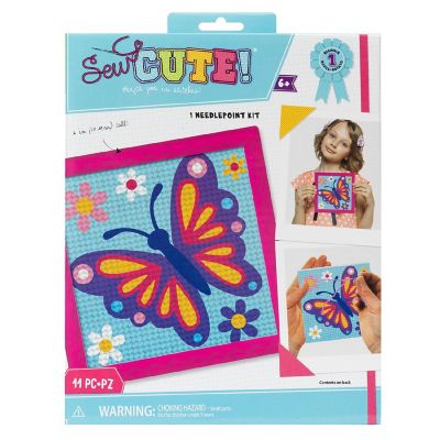 Colorbok Sew Cute! Needlepoint Kit-Butterfly Image 1