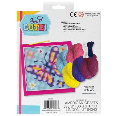 Colorbok Sew Cute! Needlepoint Kit-Butterfly Image 1