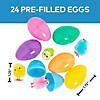 Colorful Chick-Filled Plastic Easter Eggs - 24 Pc. for Easter Fun Image 2