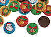 Colorful Christmas Chocolate Coins - 76 Pc. Image 1