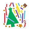 Colorful Christmas Tree Sign Craft Kit - Makes 12 Image 1