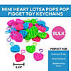 Colorful Mini Heart Lotsa Pops Fidget Toy Keychains - 144 Pc. Image 2