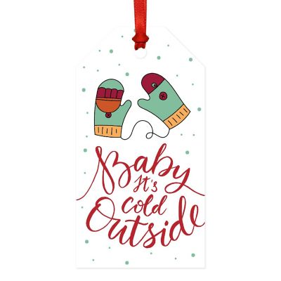 Colorful Mittens Christmas Gift Tags Image 3