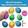 Colorful Mood Changing Egg-Shaped Stress Balls - 48 Pc. for Easter Fun Image 1
