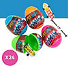 Colorful Roll with Jesus Skateboard-Filled Plastic Easter Eggs - 24 Pc. Image 1