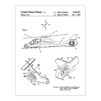 Comanche Helicopter Patent 1Pk 8.5x11in Image 3