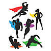 Comic Superhero Paper Cutouts - 6 Pc. Image 1