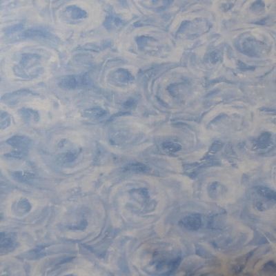 Coming Up Roses Blue Floral Cotton Fabric by South Sea Imports Image 1