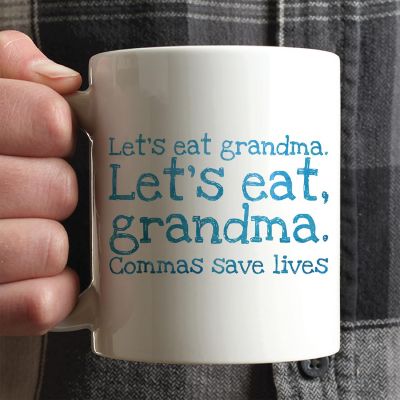 Commas Save Lives Ceramic Mug Image 1
