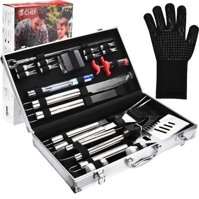 Commercial Chef 25 Piece Stainless Steel BBQ Grill Set Image 1