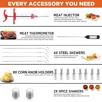 Commercial Chef 25 Piece Stainless Steel BBQ Grill Set Image 3