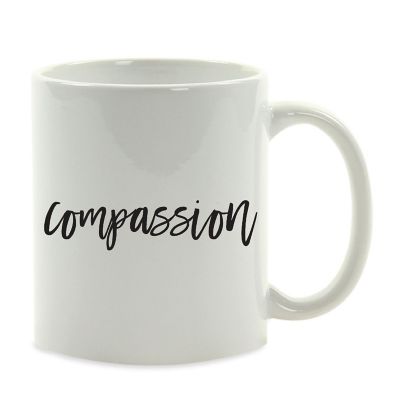 Compassion Black Calligraphy Ceramic Mug Image 2