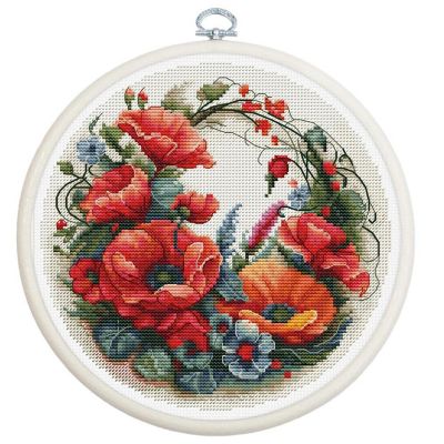 Composition With Poppies BC209l Luca-S Counted Cross-Stitch Kit Image 1