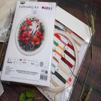 Composition With Poppies BC209l Luca-S Counted Cross-Stitch Kit Image 1