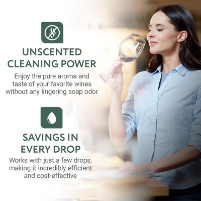 Concentrated Wine Glass Cleaning Liquid - Unscented Image 3
