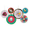 Confetti Party Hanging Fans - 6 Pc. Image 1