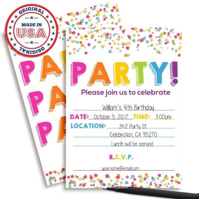 Confetti Party Invitations 40pc. by AmandaCreation Image 1