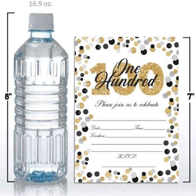 Confetti Polka Dot 100th Invitations 40pc. by AmandaCreation Image 2