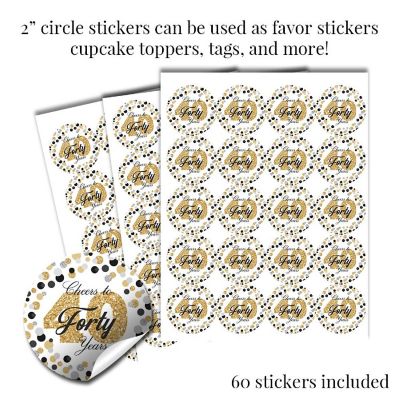 Confetti Polka Dot 40th Sticker Bundle 429pc. by AmandaCreation Image 1