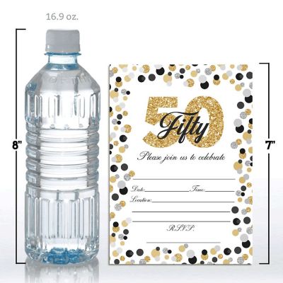 Confetti Polka Dot 50th Invitation 40pc. by AmandaCreation Image 2
