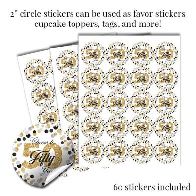 Confetti Polka Dot 50th Sticker Bundle 429pc. by AmandaCreation Image 3