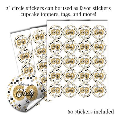 Confetti Polka Dot 60th Sticker Bundle 429pc. by AmandaCreation Image 1