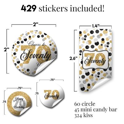 Confetti Polka Dot 70th Sticker Bundle 429pc. by AmandaCreation Image 3