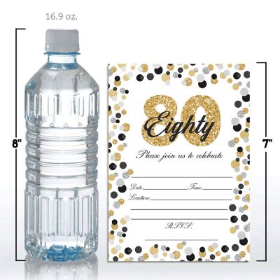 Confetti Polka Dot 80th Invitations 40pc. by AmandaCreation Image 2