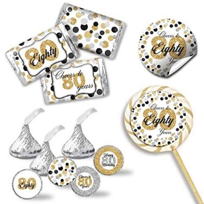 Confetti Polka Dot 80th Sticker Bundle 429pc. by AmandaCreation Image 1
