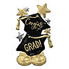 Congrats to You Grad Black & Gold 51" Stacked Mylar Balloon Image 1
