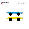 Connetix Rainbow Car Pack &amp;#8211; 2&amp;#8209;Piece Magnetic Vehicle Base Set Image 2