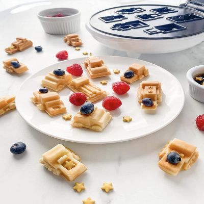 Construction Trucks Mini Waffle Maker- Make 7 Fun Different Vehicle Shaped Pancakes Featuring a Bulldozer Forklift & More- Electric Nonstick Pan Cake Car Waffle Image 3