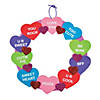 Conversation Heart Wreath Craft Kit- Makes 12 Image 1