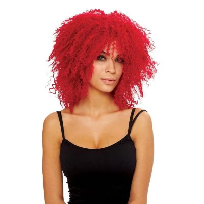 Coolness Women's Costume Wig - Neon Red Image 1