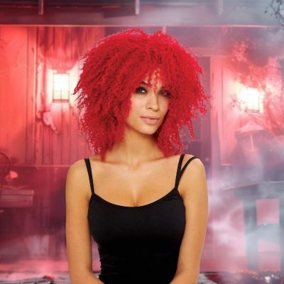 Coolness Women's Costume Wig - Neon Red Image 1